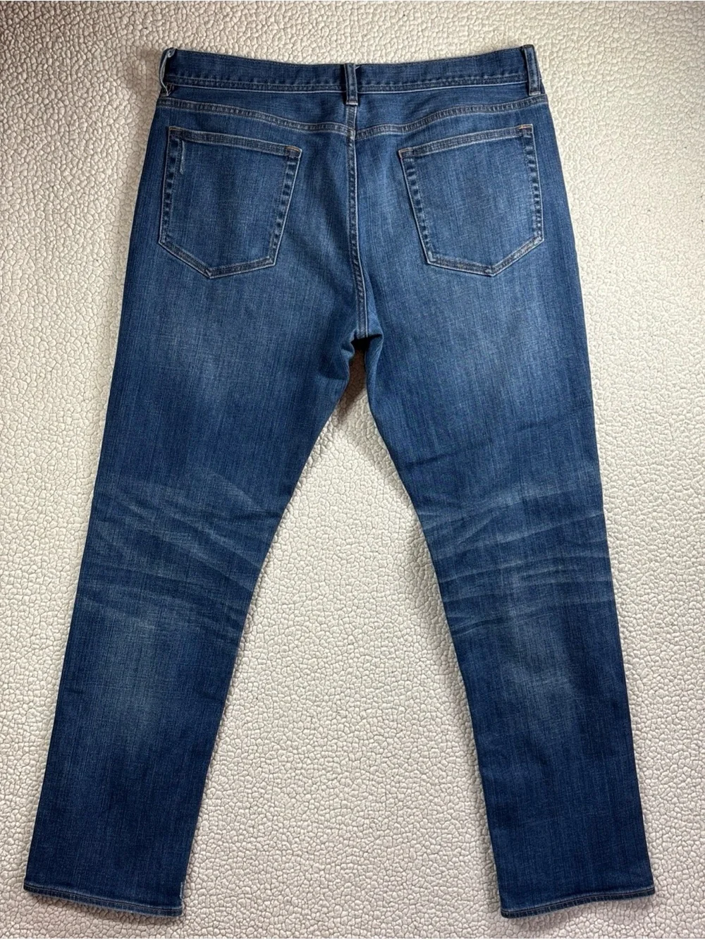 J Crew Sutton Men Straight Leg Distressed Stretch W 34 L 32 Dark Wash Blue Jeans